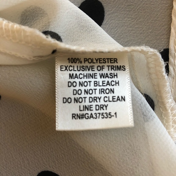 White/Black Polka Dot Top - Picture 3 of 4